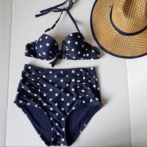 Aerie Polka Dot Highwaisted Bikini Set